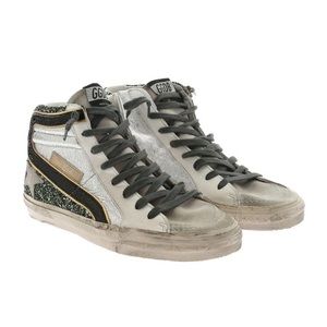 Golden Goose Slide Size 39 - NOT MADE ANYMORE - Green Black Glitter